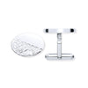 Sterling Silver Jewellery - Silver Plain & Engraved Oval Cufflinks - by Hearts Forever Jewellers