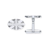 Sterling Silver Jewellery - Silver Union Jack Oval Cufflinks - by Hearts Forever Jewellers