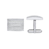 Sterling Silver Cubic Zirconia Jewellery - Silver CZ Rectangle Cufflinks - by Hearts Forever Jewellers
