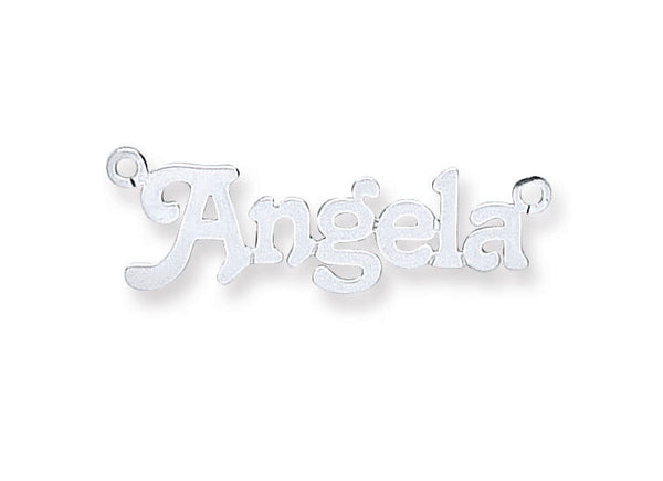 Sterling Silver Necklace - Silver Small Terra Nameplate with 16"/18"/20" chain - by Hearts Forever Jewellers