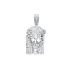Sterling Silver Cubic Zirconia Necklace - Silver Cz Jesus Pendant - by Hearts Forever Jewellers