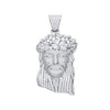 Sterling Silver Cubic Zirconia Necklace - Silver CZ Pendant Jesus with Crown of Thorns - by Hearts Forever Jewellers