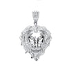 Sterling Silver Cubic Zirconia Necklace - Silver CZ Lion Head Pendant - by Hearts Forever Jewellers