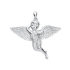 Sterling Silver Cubic Zirconia Necklace - Silver CZ Cherub Angel Pendant - by Hearts Forever Jewellers