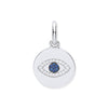 Sterling Silver Cubic Zirconia Necklace - Silver Evil Eye CZ Drop Pendant - by Hearts Forever Jewellers