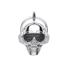 Sterling Silver Necklace - Silver Skull with Headphones Pendant - by Hearts Forever Jewellers