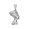 Sterling Silver Cubic Zirconia Necklace - Silver Large Queen Nefertiti CZ Pendant - by Hearts Forever Jewellers