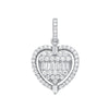 Sterling Silver Cubic Zirconia Necklace - Silver Heart Halo Style CZ Pendant - by Hearts Forever Jewellers