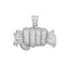 Sterling Silver Cubic Zirconia Necklace - Silver Fist Full of Cash CZ Hollow Pendant - by Hearts Forever Jewellers