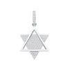 Sterling Silver Cubic Zirconia Necklace - Silver Star of David CZ Pendant - by Hearts Forever Jewellers