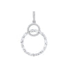 Sterling Silver Cubic Zirconia Necklace - Silver Entwined Circles Drop CZ Pendant - by Hearts Forever Jewellers