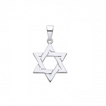 Sterling Silver Necklace - Silver Star of David Pendant - by Hearts Forever Jewellers
