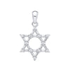 Sterling Silver Cubic Zirconia Necklace - Silver CZs Star of David Pendant - by Hearts Forever Jewellers