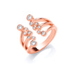 Sterling Silver Cubic Zirconia Ring - Silver RG Coated Open Top Cz Ring - by Hearts Forever Jewellers