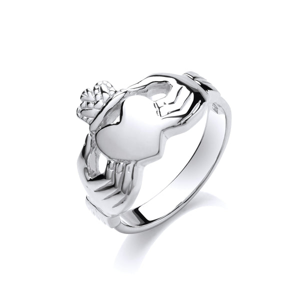 Sterling Silver Ring - Silver Gents Claddagh Ring - by Hearts Forever Jewellers