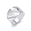 Sterling Silver Cubic Zirconia Ring - Silver CZ Fancy Ring - by Hearts Forever Jewellers