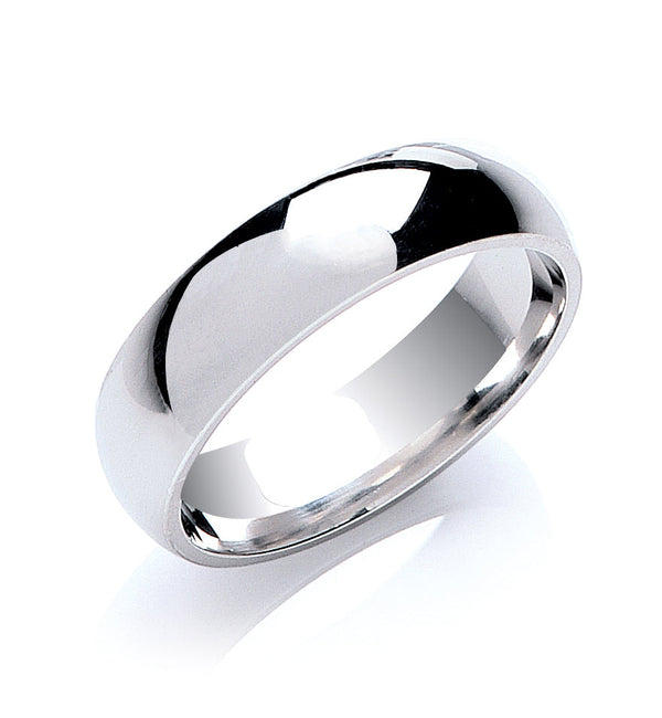 Sterling Silver Jewellery - Silver 5mm Court Shape Plain Band - by Hearts Forever Jewellers
