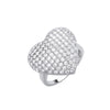 Sterling Silver Cubic Zirconia Ring - Silver Large CZ Heart Ring - by Hearts Forever Jewellers