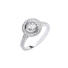 Sterling Silver Ring - Silver Rubover Halo Style Ring - by Hearts Forever Jewellers