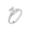 Sterling Silver Cubic Zirconia, Emerald Ring - Silver Emerald CZ Solitaire Ring - by Hearts Forever Jewellers