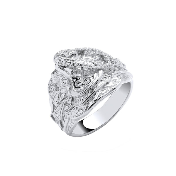 Sterling Silver Ring - Silver Gents Saddle Ring - by Hearts Forever Jewellers