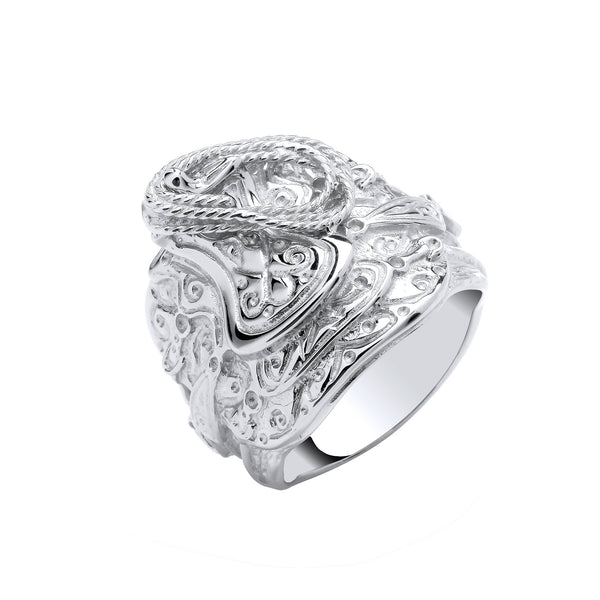 Sterling Silver Ring - Silver Gents Saddle Ring - by Hearts Forever Jewellers