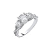 Sterling Silver Ring - Silver High Setting Trilogy with Infinity Sides Ring - by Hearts Forever Jewellers