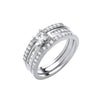 Sterling Silver Ring - Silver Bridal Set S/S Half ET 3 Rings - by Hearts Forever Jewellers