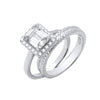 Sterling Silver Ring - Silver Solitaire & Half ET Bridal Set Rings - by Hearts Forever Jewellers
