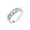 Sterling Silver Ring - Silver Curb Chain Link Ring - by Hearts Forever Jewellers