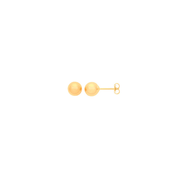 9k Yellow Gold Earrings - 9ct Y/G 3mm Ball Studs - by Hearts Forever Jewellers