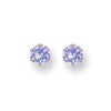 Cubic Zirconia Earrings - Y/G 5mm Claw Set Lavander Cz Studs - by Hearts Forever Jewellers