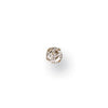 Cubic Zirconia Earrings - Y/G Claw Set Cz Nose Stud - by Hearts Forever Jewellers