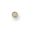 Cubic Zirconia Earrings - Y/G Rubover Set Cz Nose Stud - by Hearts Forever Jewellers