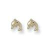 Earrings - Y/G Dolphin Studs - by Hearts Forever Jewellers