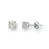 Cubic Zirconia Earrings - W/G 5mm Claw Set Cz Studs - by Hearts Forever Jewellers