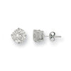Cubic Zirconia Earrings - W/G 7mm Claw Set Cz Studs - by Hearts Forever Jewellers