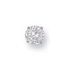 Cubic Zirconia Earrings - W/G Gents Claw Set 6mm CZ MAN Stud - by Hearts Forever Jewellers