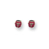 Earrings - Y/G Enamelled Ladybird Studs - by Hearts Forever Jewellers