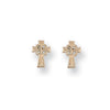 9k Yellow Gold Earrings - 9ct Y/G Celtic Cross Studs - by Hearts Forever Jewellers