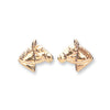 9k Yellow Gold Earrings - 9ct Y/G Horse Studs - by Hearts Forever Jewellers