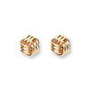 9k Yellow Gold Earrings - 9ct Y/G Fancy Knot Studs - by Hearts Forever Jewellers