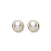 9k Yellow Gold Pearl Earrings - 9ct Gold Simulated Pearl Studs - by Hearts Forever Jewellers