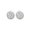 9k Yellow Gold Earrings - 9ct Y/G 6mm Round Crystals Studs - by Hearts Forever Jewellers
