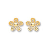 9k Yellow Gold Earrings - 9ct Gold Flower Studs - by Hearts Forever Jewellers