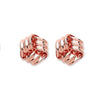 9k Yellow Gold Earrings - 9ct R/G Knot Studs - by Hearts Forever Jewellers