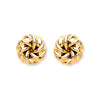 9k Yellow Gold Earrings - 9ct Y/G Tight Knot Studs - by Hearts Forever Jewellers