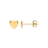 9k Yellow Gold Earrings - 9ct Y/G Tiny Heart Studs - by Hearts Forever Jewellers