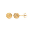 9k Yellow Gold Earrings - 9ct Y/G Filigree 8mm Studs - by Hearts Forever Jewellers