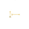 9k Yellow Gold Cubic Zirconia Earrings - 9ct Y/G Claw set Cz Nose Pin Stud - by Hearts Forever Jewellers
